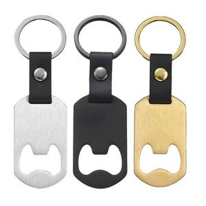 Blank Brushed Surface Metal Keychain for DIY Laser Logo UV Printing Photo Keyring Stainless Steel Bottle Opener <b>Key</b> Chain - Product Image 1