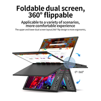 Moniteur portable double SIBOLAN 18,5 pouces, design Esports, clip vidéo, multifonction, collaboration multi-écrans, Type-C, HDR