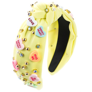 عصابة رأس لعيد الحب من اللؤلؤ وحجر الراين بعصابة رأس باروك مرصعة بالألماس بحروف الحب عدو شعر نسائي للعطلات والحفلات - Product Image 5