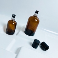 Vente en gros Bouteilles en verre de parfum de luxe à bronzage clair Offre Spéciale 30ml 50ml 100ml Emballage/diffuseur avec couvercle de pulvérisateur à pompe à plat avec logo personnalisé