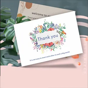 Custom Printing Logo Paper Card Small Business Thank You Note Cards for Shopping