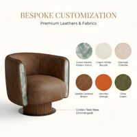 Fauteuil de salon en teck doré avec accoudoirs en bois, design moderne et minimaliste, confortable pour la lecture dans le salon, écologique, luxueux pour la maison, la chambre ou l'hôtel