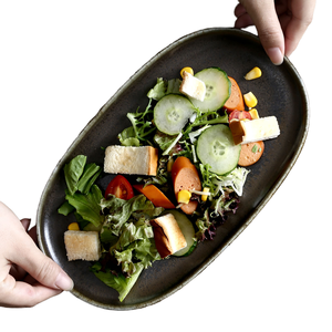 Assiette à soupe en céramique nordique noir mat style minimaliste, technique émaillée, vente en gros directe usine pour hôtels et restaurants - Product Image 4