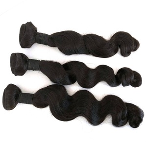 Stock disponible : Lots de mèches brésiliennes 10A vierges à ondulations lâches, couleur naturelle, cheveux humains, 10-30 pouces, avec closure, livraison express. - Product Image 5