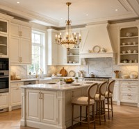 FULLSUMMER Servicio de Diseño de Interiores para el Hogar, Personalización Completa de la Casa, Diseño Integral de Hotel Estilo Chateau de Lujo Francés Refinado