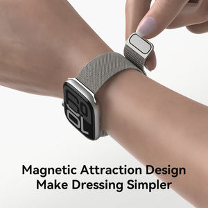 Vente en gros Bracelet de montre milanais en acier inoxydable à mailles extensibles compatible avec la boucle de montre magnétique de luxe IWatch Series 9 8 <span class=keywords><strong>7</strong></span> 6 - Product Image 4