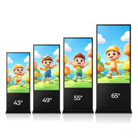 Pantalla LCD de Señalización Digital con Soporte de Piso de 32-65 Pulgadas, 4K, Pantalla Táctil con Animación para Tiendas Minoristas, Centros Comerciales, Interiores, Precio de Fábrica