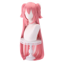 Perruques de cosplay Ainizi de 100 cm de long, lisses, rose fumé, Kaname Madoka, inspirées de l'anime japonais Madoka Magica