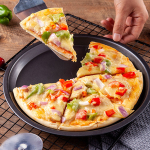 Eco-friendly per uso alimentare antiaderente in acciaio <span class=keywords><strong>al</strong></span> carbonio rotondo teglia di più dimensioni per torta di pane <span class=keywords><strong>Pizza</strong></span> - Product Image 6