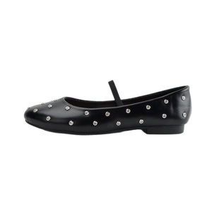 Chaussures de <span class=keywords><strong>danse</strong></span> ballet confortables pour femmes, ballerines simples à bout rond, ballerines Mary Jane nues avec strass - Product Image 4