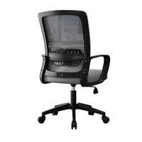 Chaise de bureau ergonomique de luxe moderne en maille avec support lombaire réglable en hauteur, roulettes et accoudoirs fixes - Vente en gros
