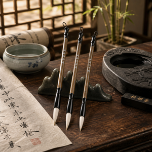 Juego de 9 pinceles profesionales de caligrafía china, pinceles de pelo mixto para pintura Sumi, suministros de arte Kanji - Product Image 3