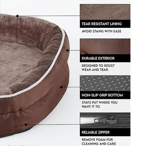 2024 <span class=keywords><strong>Designer</strong></span> Nieuwe Mode Bruine Orthopedische Hond <span class=keywords><strong>Bed</strong></span> <span class=keywords><strong>Bed</strong></span> Zachte Pv Pluche Draagbare Dubbelzijdige Rechthoek Huisdier <span class=keywords><strong>Bed</strong></span> Mat Voor Buiten - Product Image 3