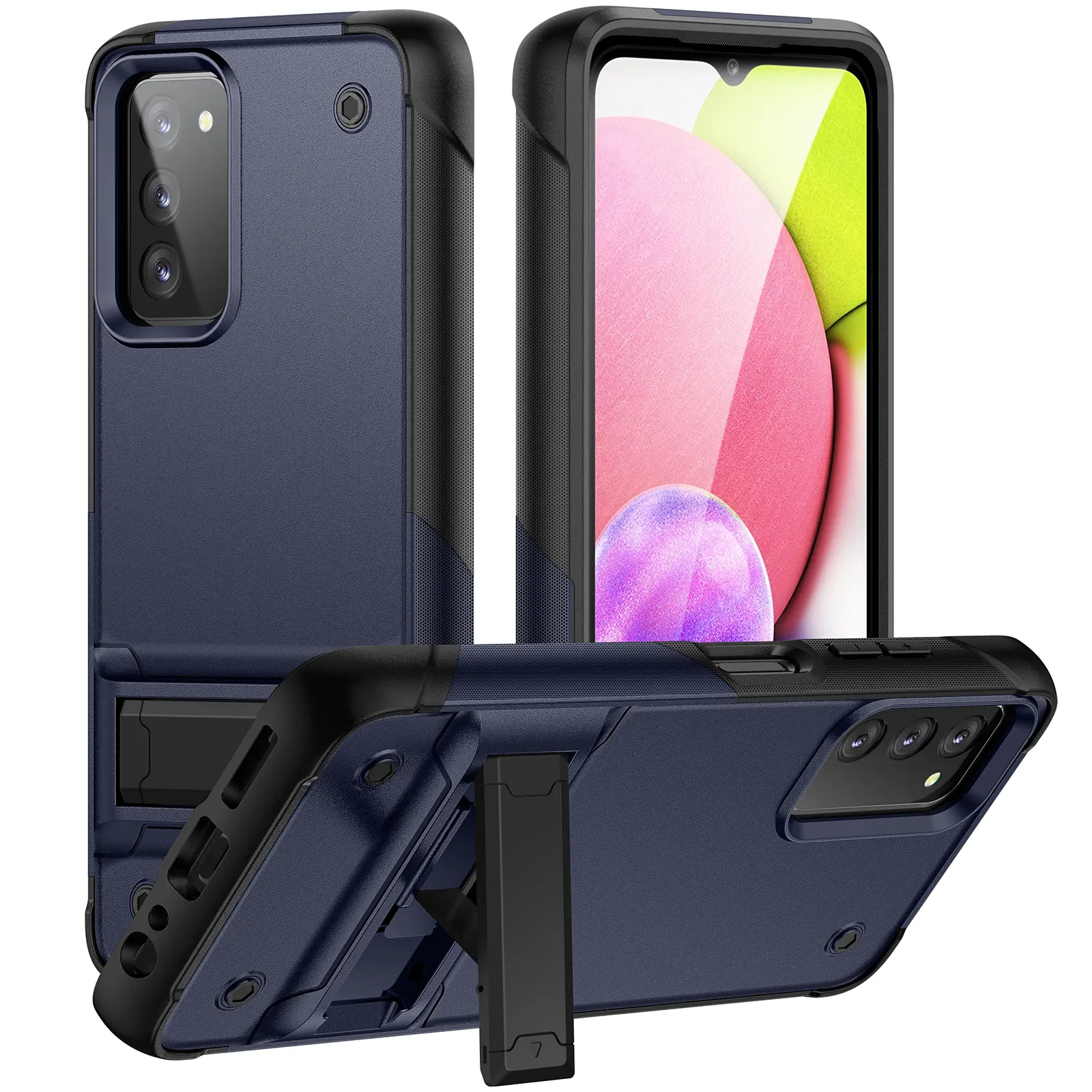 Luxury Phone Case Accessories With Bracket Shockproof Matte Phone Case For Samsung Galaxy A03s A13 5g