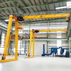 เครนกึ่งโครงสำหรับใช้งานภายในอาคารสำหรับโรงงาน 10 ตัน ปรับแต่งกำลังรับน้ำหนักได้ มอเตอร์ไฟฟ้า ระบบเกียร์ รีโมทคอนโทรล ระยะช่วง 6.5-13.5 เมตร ระยะช่วง 6 เมตร - Product Image 3