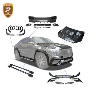 Per Mercedes Benz GLE63 350 450 53 Coupe C167 Wide Body Kit Top stile fibra di carbonio con labbro anteriore minigonne laterali diffusore posteriore parafango - Product Image 2