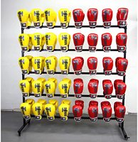 Support de rangement rotatif en métal pour gants de boxe double face avec roulettes