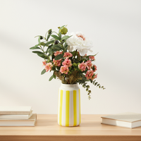 Arrangement de fleurs artificielles en plastique de haute qualité de style nordique pour mariage, décoration de la maison, Noël, remise de diplôme, fête des mères