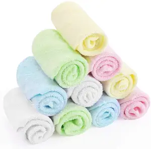 Sopurrdy 100% 有机竹制面巾-婴儿洗面布超柔软及吸水毛巾