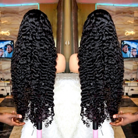 Perruque en cheveux humains vierges Remy brésiliens, densité 250%, Vietnamienne, bouclée birmane 13x6, HD transparente, 360 Full Lace sans colle
