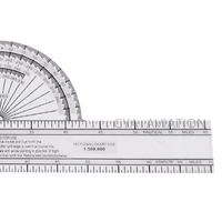 Règle de navigation nautique en plastique de marque Cya, règle graduée pour étudiants, avec rapporteur fixe pour la lecture de cartes CFP-4