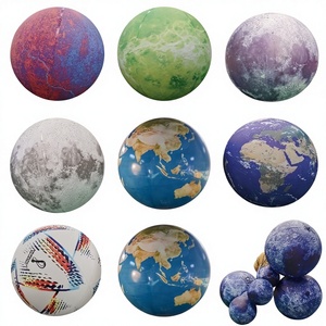 Ballons gonflables en PVC étanches à l'air avec lumière LED, planètes Terre, Soleil, Lune, Saturne et Mars, couleur personnalisée, taille 1m-5m, impression UV, durables - Product Image 1