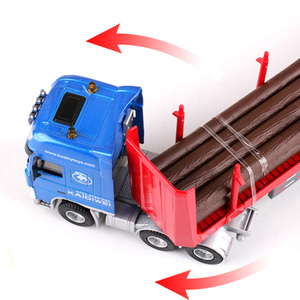 Camion de transport miniature <span class=keywords><strong>en</strong></span> alliage de <span class=keywords><strong>bois</strong></span> simulé 1/50ème modèle de camion jouet pour enfants - Product Image 6