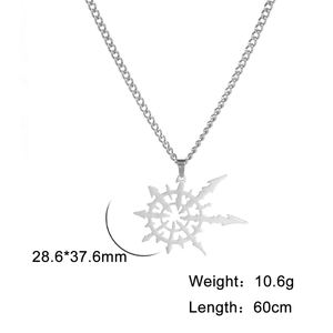 Collier en acier inoxydable avec pendentif étoile du <span class=keywords><strong>Chaos</strong></span> Myshape, symbole magique, marque du <span class=keywords><strong>Chaos</strong></span>, talisman pour homme, bijoux punk - Product Image 2