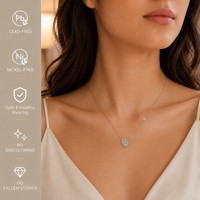 Collar con Colgante de Topacio Azul en Plata de Ley 925 para Mujer, Joyería Dan Jewelry para Uso Diario, Fiestas, Bodas, Regalo, Venta al Por Mayor