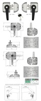 Loquet à compression SK1-701R de haute qualité pour équipement environnemental, en alliage de zinc