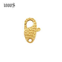 Connecteur de bijoux de luxe en or massif 18 carats de marque 1000S, fermoir mousqueton géométrique pavé de diamants pour bracelet et collier