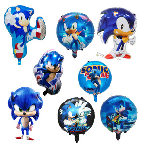 Juego de globos de aluminio <span class=keywords><strong>Sonic</strong></span> con diseño <span class=keywords><strong>Sonic</strong></span> Speedster-Cinco piezas para decoración de fiesta de <span class=keywords><strong>cumpleaños</strong></span>. - Product Image 1