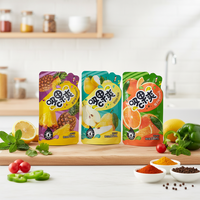 Sachets en plastique personnalisés pour boissons liquides avec paille, pour machine de remplissage de jus en aluminium, pochettes verticales à bec verseur