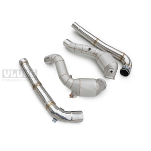 Collecteur d'échappement isolé pour <span class=keywords><strong>Mercedes</strong></span> <span class=keywords><strong>AMG</strong></span> M178 C190 GT GTC <span class=keywords><strong>GTS</strong></span> GTR, tube avant en acier inoxydable, raccord de collecteur d'échappement - Product Image 4