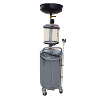 Égouttoir à huile usagée portable 80L avec roues, fonctionnement pneumatique, équipement de garage pour lavage de voitures