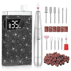 Black Diamond Rechargeable 35000RPM <b>Nail</b> Drill Machine Sparkling Portable Professional Electric <b>Nail</b> File for Acrylic/Gel <b>Nails</b> - Product Image 1
