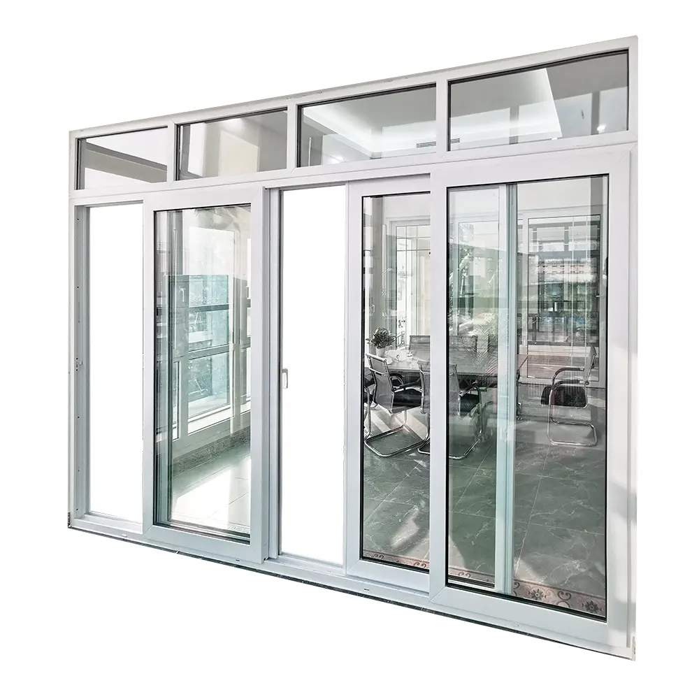 WANJIA Double Glass PVC Windows and Doors PVC Sliding Door PVC Doors