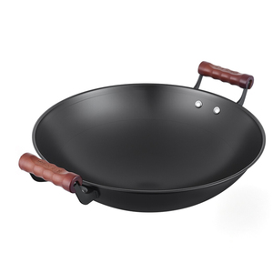 <span class=keywords><strong>Wok</strong></span> en titane pour cuisine commerciale, 47 cm, grande capacité, avec couvercle en acier pour cuisinière à gaz à induction - Product Image 2