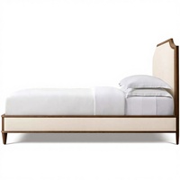 MAEVE Lit double moderne simple et luxueux en bois massif, multifonctionnel et durable, avec couleur personnalisable pour hôtel, villa, maison, chambre à coucher