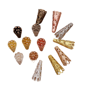 Plateau à <span class=keywords><strong>henné</strong></span> en tube creux plaqué cuivre, 7 couleurs, 22 mm de long, accessoires DIY, vente en gros - Product Image 5