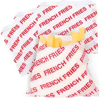 Kraft kahverengi öğle yemeği perakende alışveriş dayanıklı gıda için yağlı kağıt torba, kağıt sandviç fransız freis toplu balmumu kağıt torba