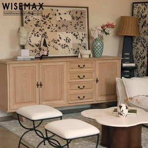 Meuble <span class=keywords><strong>de</strong></span> rangement WISEMAX FURNITURE, style rétro français, en bois <span class=keywords><strong>de</strong></span> frêne massif, avec tiroir, meuble d'appoint pour salon, <span class=keywords><strong>console</strong></span> <span class=keywords><strong>de</strong></span> couloir, <span class=keywords><strong>bar</strong></span> - Product Image 4
