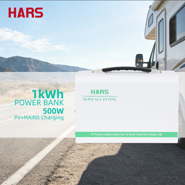 LiFePO4 Battery 1kWh Portable Home Energy Storage Solar Panel Power Conversion System Pure Sine Wave Inverter 500W AC Output