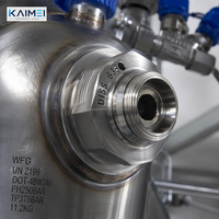 Gases Tóxicos UN2196 Clase 2.3, Hexafluoruro de Tungsteno (WF6) en Cilindro de 10L y 47L con Válvula VCR Especializada