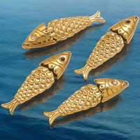 Breloques de poisson : pendentifs en acier inoxydable plaqué or 18 carats pour la fabrication de bijoux DIY |   durable, imperméable et hypoallergénique