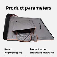 Tente de toit pliable à coque rigide double couche Zentopia DC-017 pour 1 à 3 personnes, en Oxford 600D, imperméable quatre saisons, sans installation requise