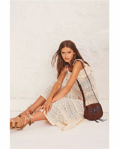 2021 Casual Lady Summer Women Crochet White Lace Maxi <strong>Dress</strong> - Product Image 2