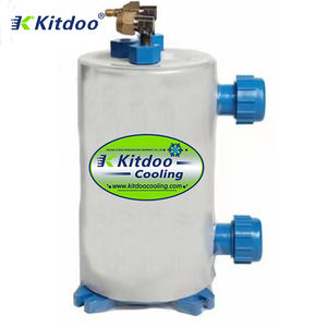 Kabuk akvaryum yüzme havuzu balık tankı evaporatör su soğutucu içinde ısı değiştirici kabuk ve tüp titanyum bobin - Product Image 1