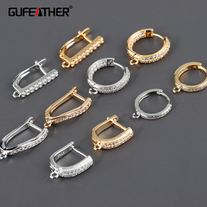 M806 - Lote de 10 Piezas de Broches de Metal con Circonita <span class=keywords><strong>para</strong></span> <span class=keywords><strong>Pendientes</strong></span>, <span class=keywords><strong>Accesorios</strong></span> <span class=keywords><strong>para</strong></span> la Fabricación de Joyería <span class=keywords><strong>para</strong></span> Mujer - Product Image 1