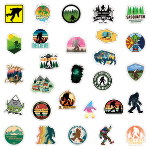 100 pièces extérieur Sasquatch sauvage Graffiti autocollants pour cadeau bouteille voiture décor étanche aventure <span class=keywords><strong>Camping</strong></span> <span class=keywords><strong>autocollant</strong></span> - Product Image 3